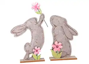 Hase mit Blume