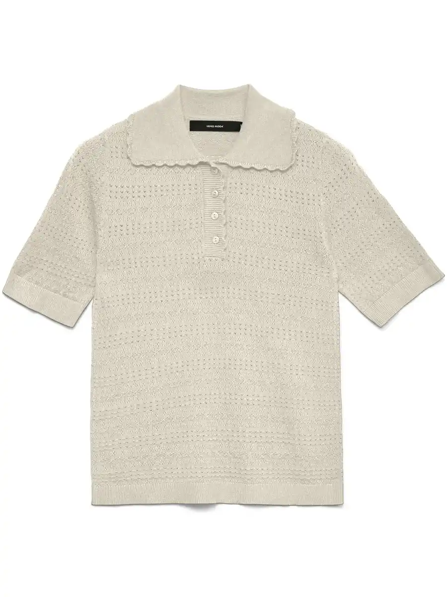 Bild 1 von Vero Moda VMLIMONE SS SCALLOP Poloshirt Beige
