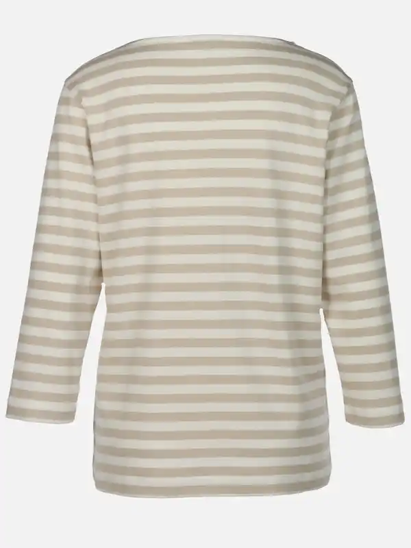 Bild 2 von Damen Streifenshirt mit Stickerei Beige