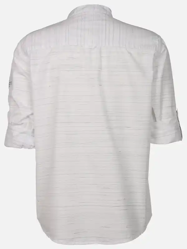 Bild 2 von Herren Freizeithemd mit kleinem Stehkrage Weiß