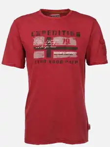 Herren Shirt mit Frontprint Rot