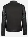 Bild 2 von Herren Bikerjacke aus zwei Materialien Schwarz
