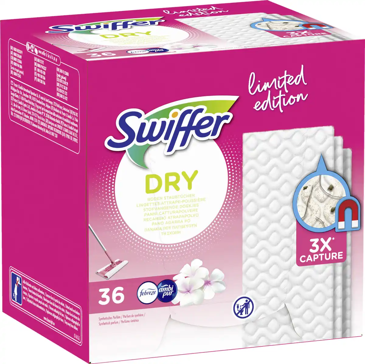 Bild 2 von Swiffer Wischtücher trocken Pink Limited Nachfüllpackung