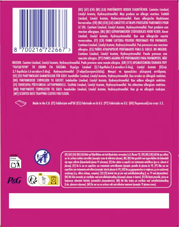 Bild 3 von Swiffer Wischtücher trocken Pink Limited Nachfüllpackung