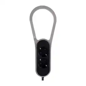 WORKZONE 2-fach-Steckdose mit Karabiner
