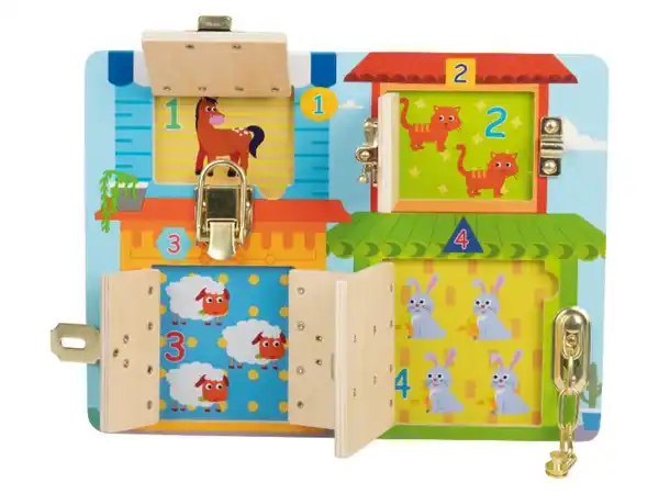 Bild 2 von lupilu® Schließfach-Spiel / Magnetbox Bauernhofpuzzle / Magnetbox Zahlen und ABC