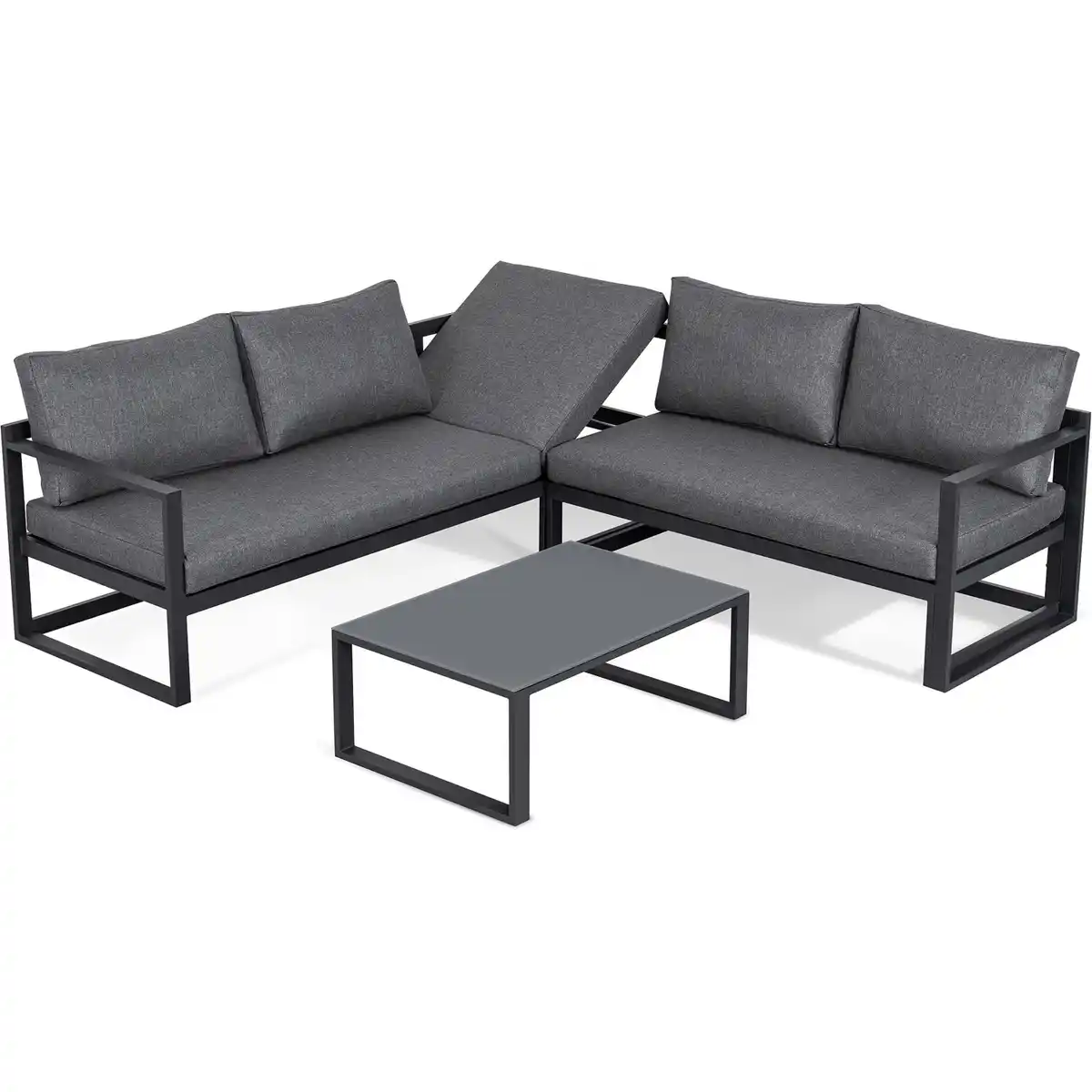 Bild 2 von Lounge-Gruppe Rhodos 3-tlg. Anthrazit