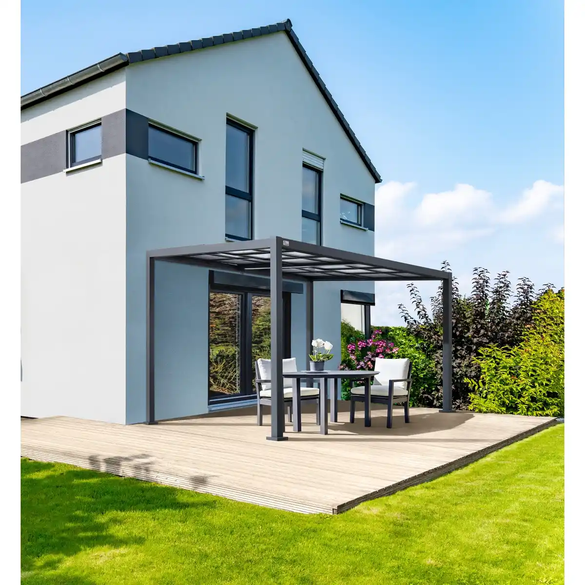 Bild 4 von Mr. GARDENER Terrassenüberdachung, BxHxT: 400 x 220/260 x 300 cm, Aluminium, anthrazit