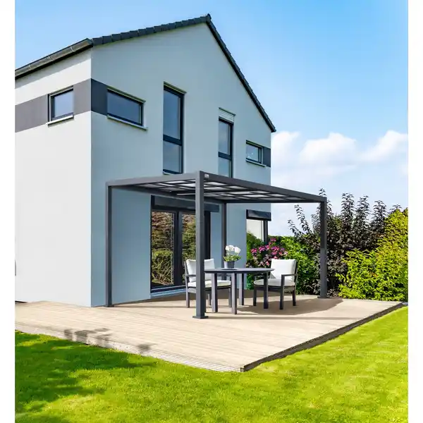 Bild 4 von Mr. GARDENER Terrassenüberdachung, BxHxT: 400 x 220/260 x 300 cm, Aluminium, anthrazit