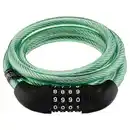 Bild 1 von RIDE+GO Fahrrad-Spiralkabelschloss, Zahlen, Grün