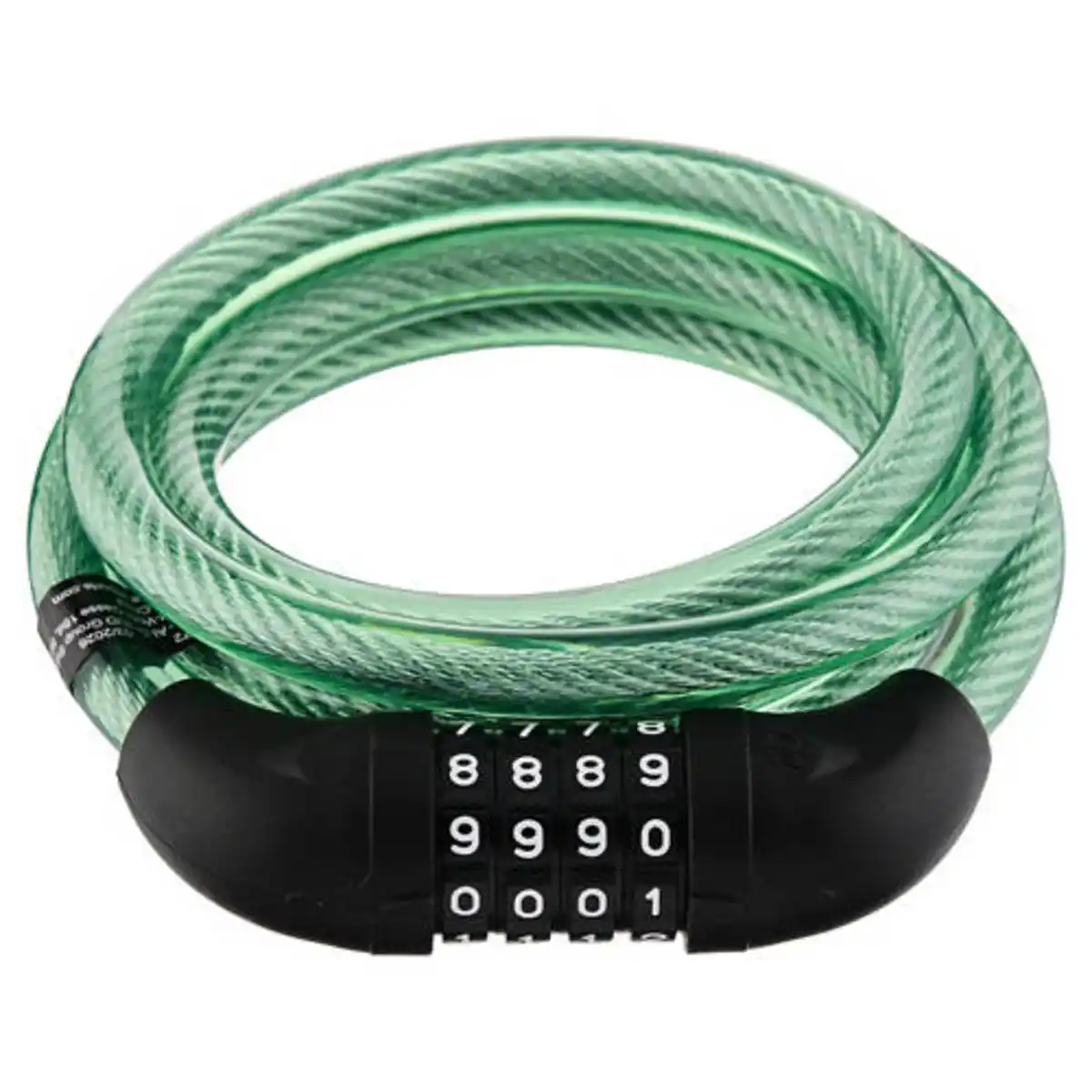 Bild 1 von RIDE+GO Fahrrad-Spiralkabelschloss, Zahlen, Grün