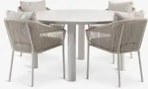 SURNADAL Ø150 Tisch + 4 GILJA beige