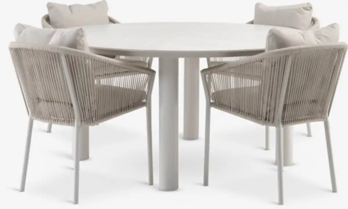 Bild 1 von SURNADAL Ø150 Tisch + 4 GILJA beige