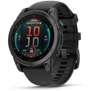 fenix E (47mm) Smartwatch mit QuickFit-Silikon-Armband (22mm) schwarz/schiefergrau