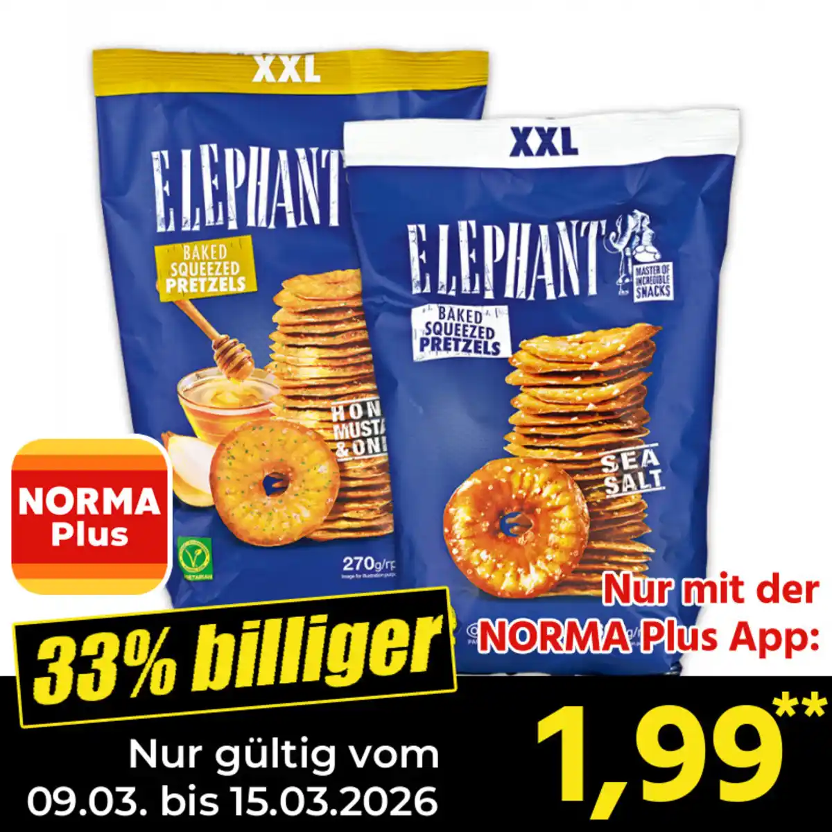 Bild 1 von Elephant Master Of Incredible Snacks Elephant Pretzels
