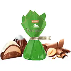 Konfekt "Monblan" mit Cremefüllung (24%) mit gehackten und g...