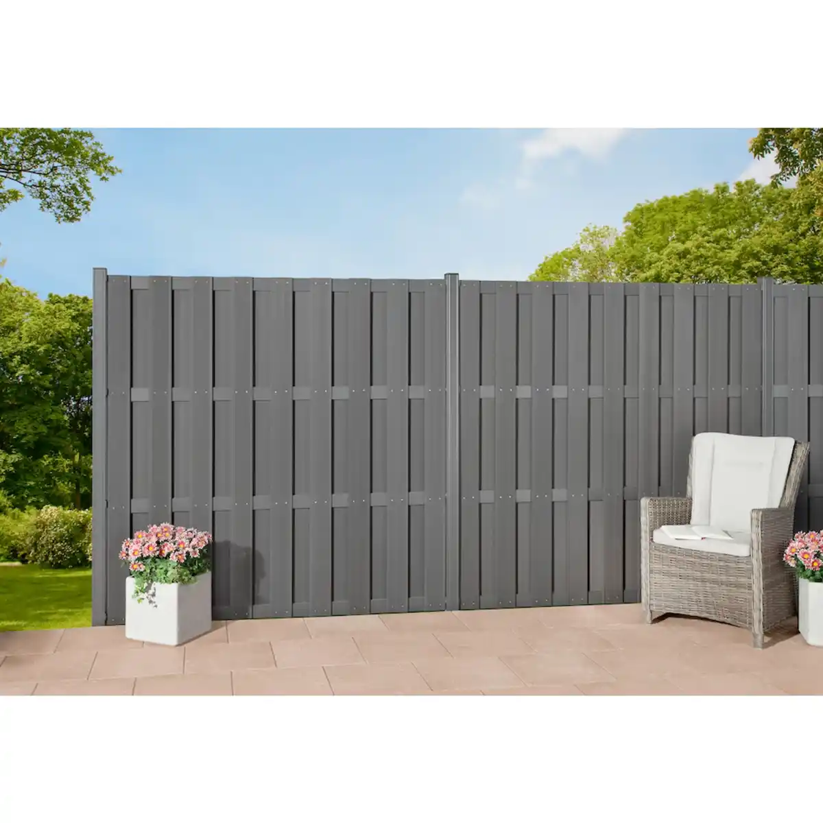 Bild 2 von Mr. GARDENER WPC-Bohlenzaun »Ibiza«, Holz-Kunststoff-Verbundwerkstoff, HxL: 180 x 180 cm