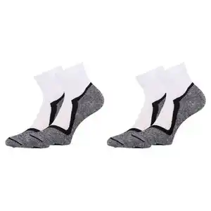CRANE Damen-/Herren-Radler-Sportsocken 2er-Pack, Weiß, 35/38