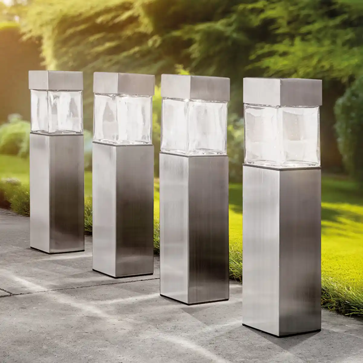 Bild 1 von Ez Solar LED-Solar-Gartenlampe 4er-Set