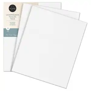 HOME CREATION Blanko Leinwand, 3er-Set, 25 x 30 cm