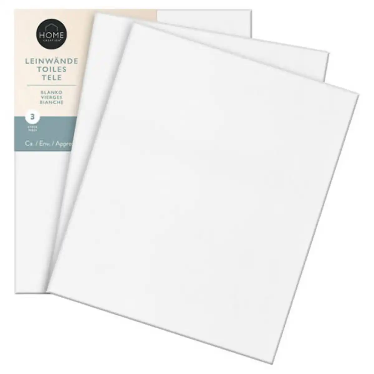Bild 1 von HOME CREATION Blanko Leinwand, 3er-Set, 25 x 30 cm