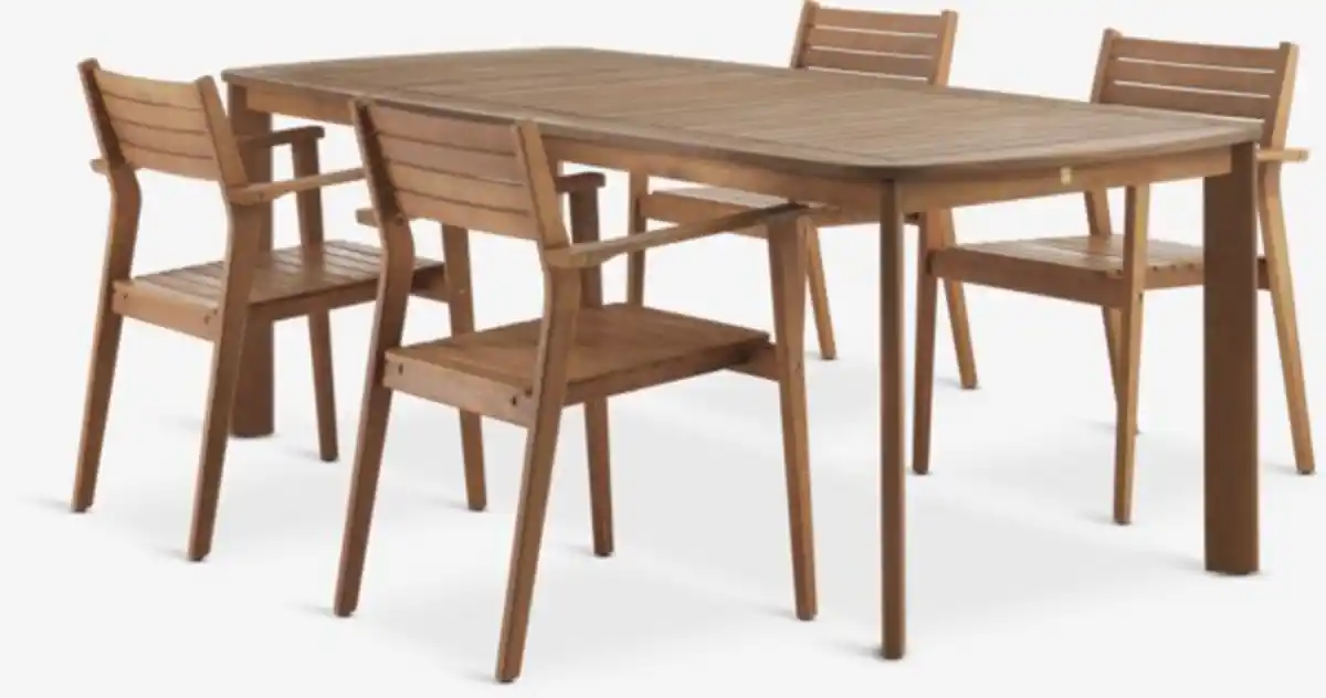 Bild 1 von UVDAL L223 Tisch + 4 HAMRA Stuhl Hartholz