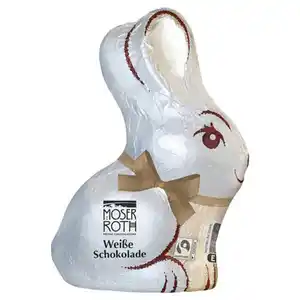 MOSER ROTH Sitzhase 150 g, Weiße Schokolade