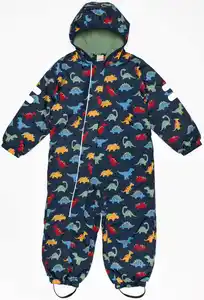 Dimo Schneeanzug mit Dino-Muster, blau, Gr. 98/104, 1 St