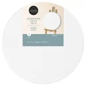 HOME CREATION Blanko Leinwand, rund, 30 x 30 cm