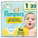 Bild 1 von Pampers Premium Protection New Baby Windeln Gr.1 Newborn 2-5kg, 33 Stk