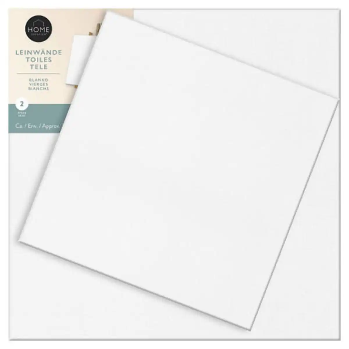 Bild 1 von HOME CREATION Blanko Leinwand, 2er-Set, 30 x 30 - 40 x 40 cm