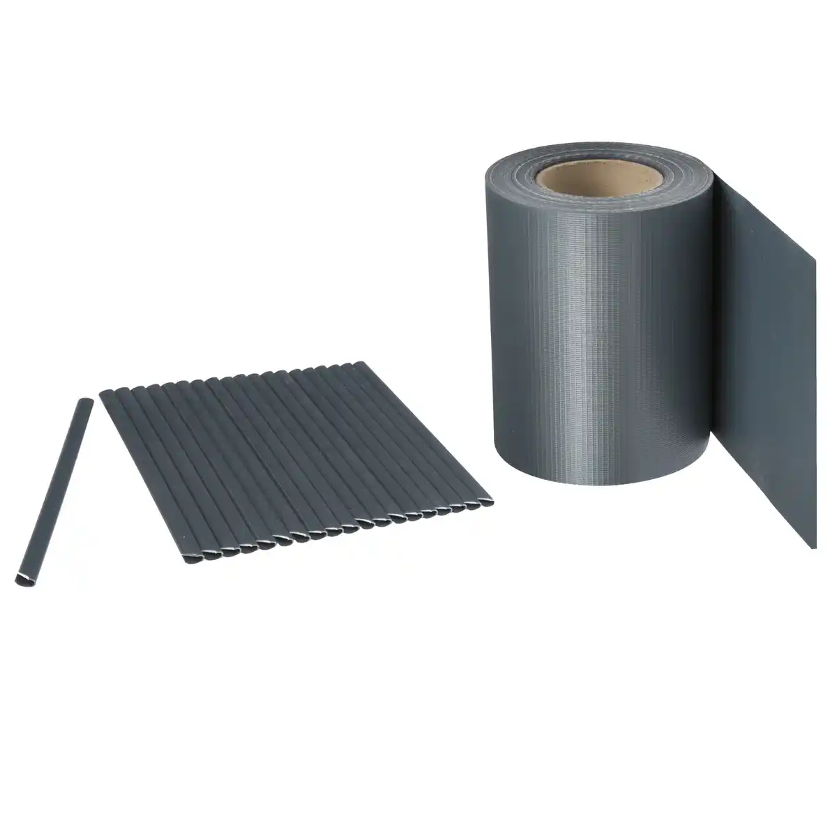 Bild 3 von FLORAWORLD Sichtschutzstreifen, Rolle, HxL: 19 cm x 35 m, 25 x Befestigungsklemmen, PVC-Folie, anthrazit