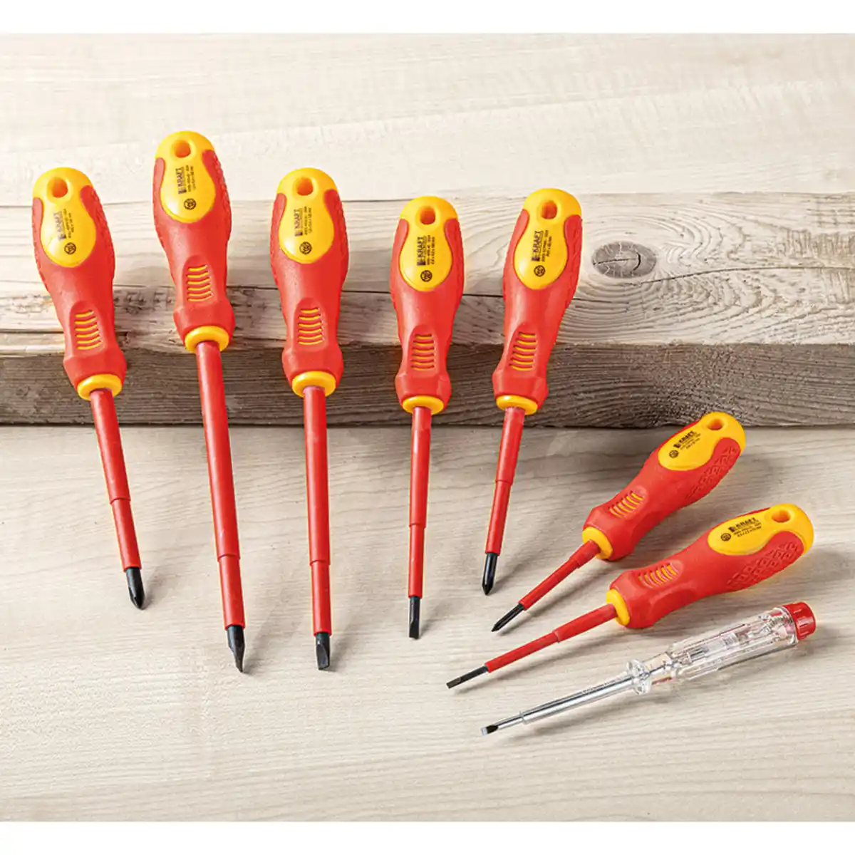 Bild 1 von Kraft Werkzeuge VDE-Schraubendreher-Set 8-tlg.