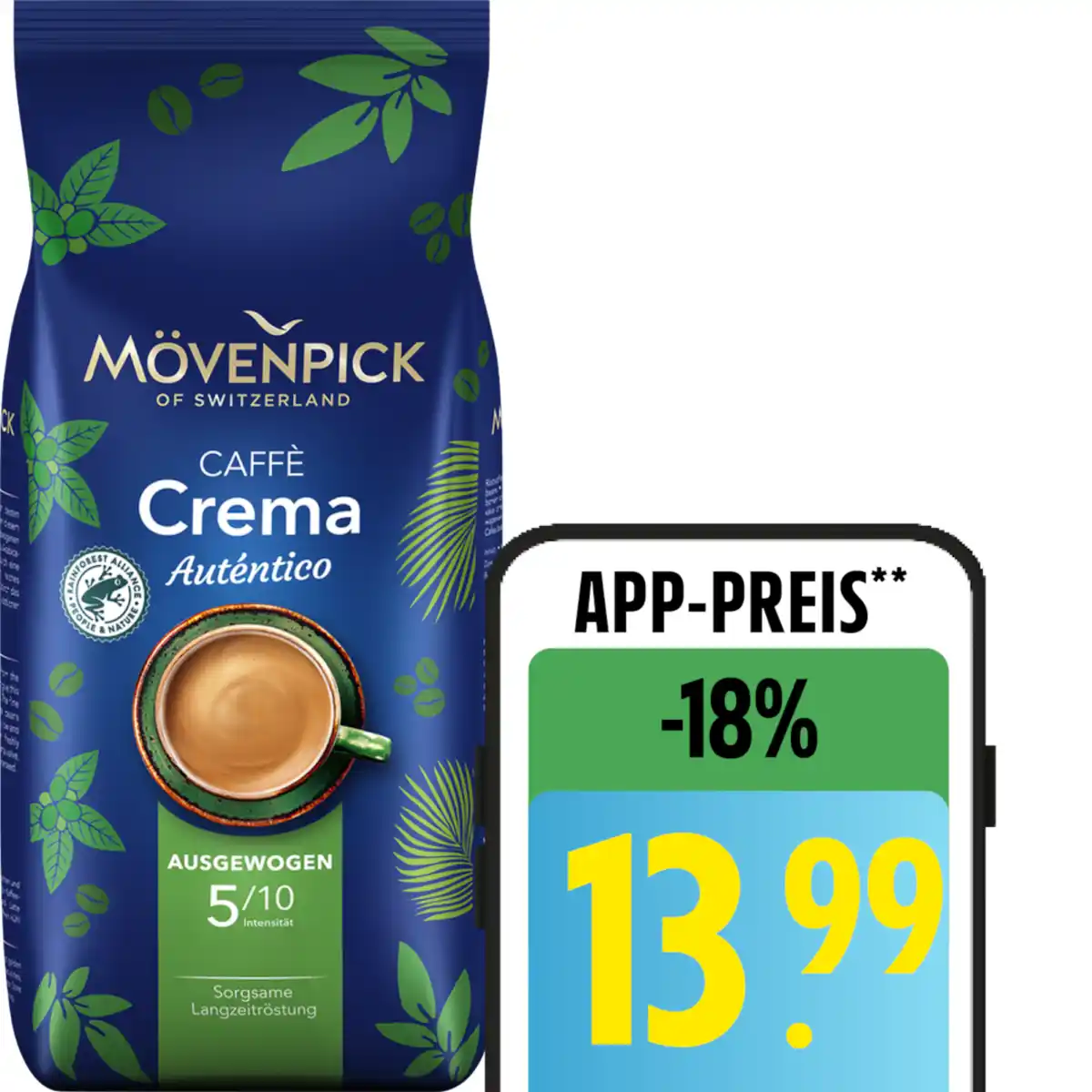 Bild 1 von Mövenpick Kaffee ganze Bohnen