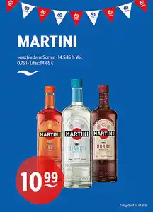 MARTINI verschiedene Sorten 14,5/15 % Vol.