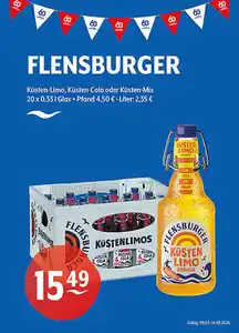 FLENSBURGER Küsten-Limo, Küsten-Cola oder Küsten-Mix