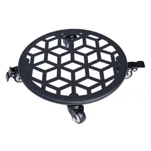 Pflanzenroller »Raute«, mit Rollen, Ø 30 cm, Traglast 60 kg, Stahl pulverbeschichtet, schwarz