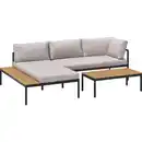 Bild 1 von Lounge-Set Lankin 3-tlg. Aluminium Anthrazit-Beige ca. 230 cm x 170 cm