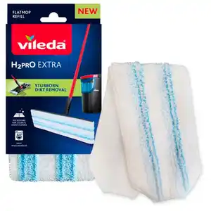 VILEDA Ersatzbezug »H2PRO«, Microfaser, blau/weiß