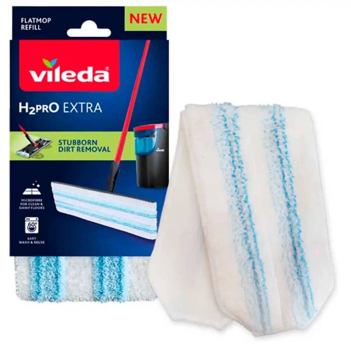Bild 1 von VILEDA Ersatzbezug »H2PRO«, Microfaser, blau/weiß