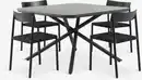 Bild 1 von GOTHENBURG L120 Tisch grau + 4 HAGLEBU Stuhl schwarz
