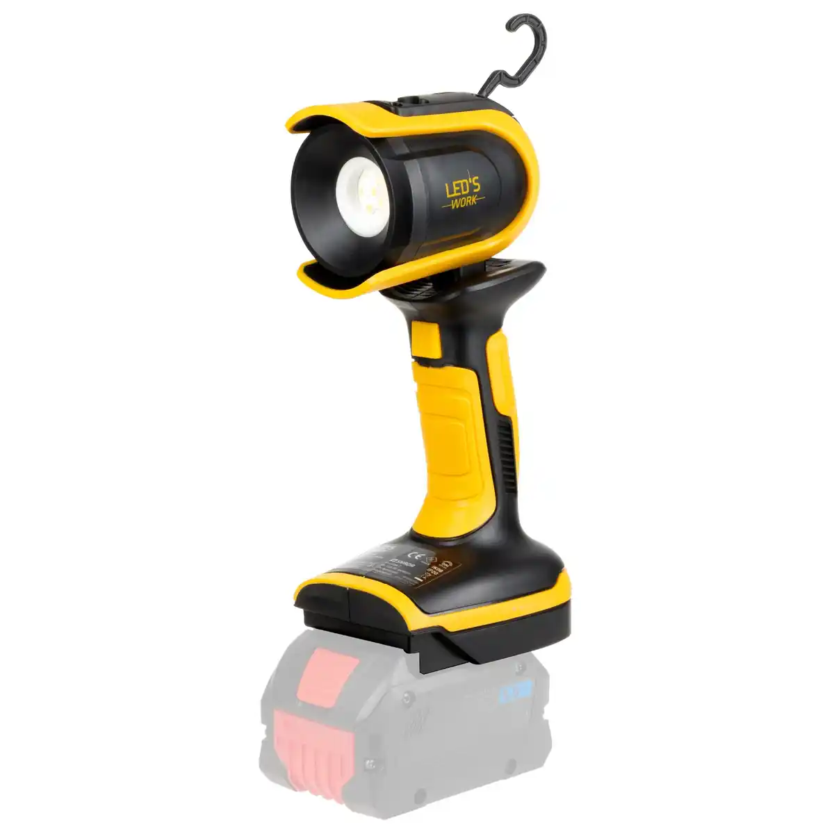 Bild 1 von LED's work LED-Arbeitsleuchte, für 18V Akkus Makita, BOSCH, Einhell, Metabo, 500 lm, 5000K, schwarz/gelb