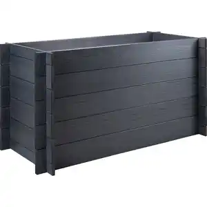 WPC Hochbeet Anthrazit Stecksystem 75 cm x 70 cm x 150 cm