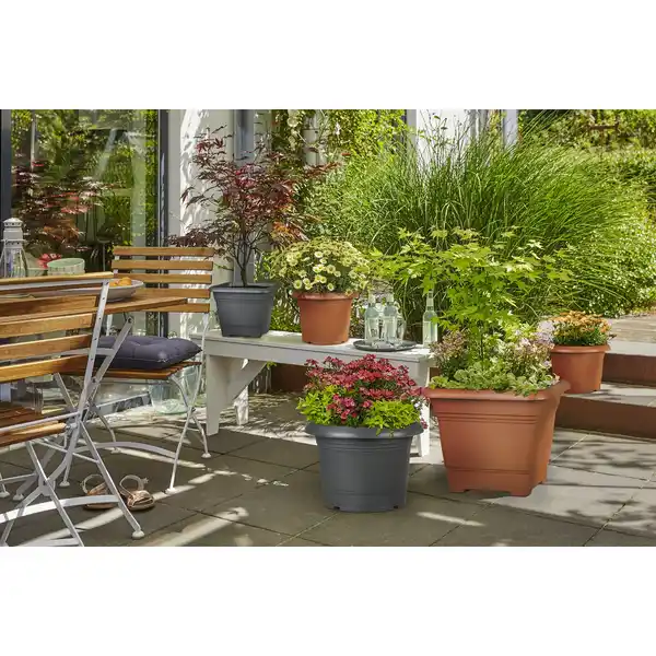 Bild 4 von SCHEURICH Pflanzgefäß »Nora«, Kunststoff, grau, eckig