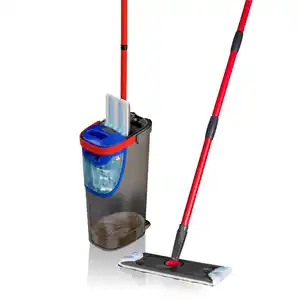 VILEDA Bodenwischer-Set, mit Zweitanksystem, Microfaser/Kunststoff, schwarz/rot