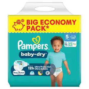 Pampers Baby-Dry Windeln Gr. 5, 62 Stk