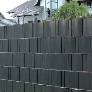 FLORAWORLD Sichtschutzstreifen, Rolle, HxL: 19 cm x 35 m, 25 x Befestigungsklemmen, PVC-Folie, anthrazit