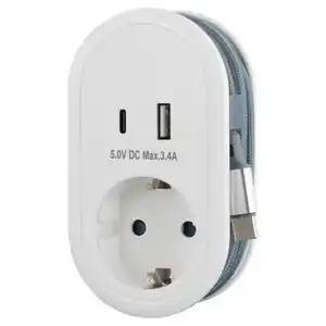 WORKZONE Steckdosenadapter mit USB