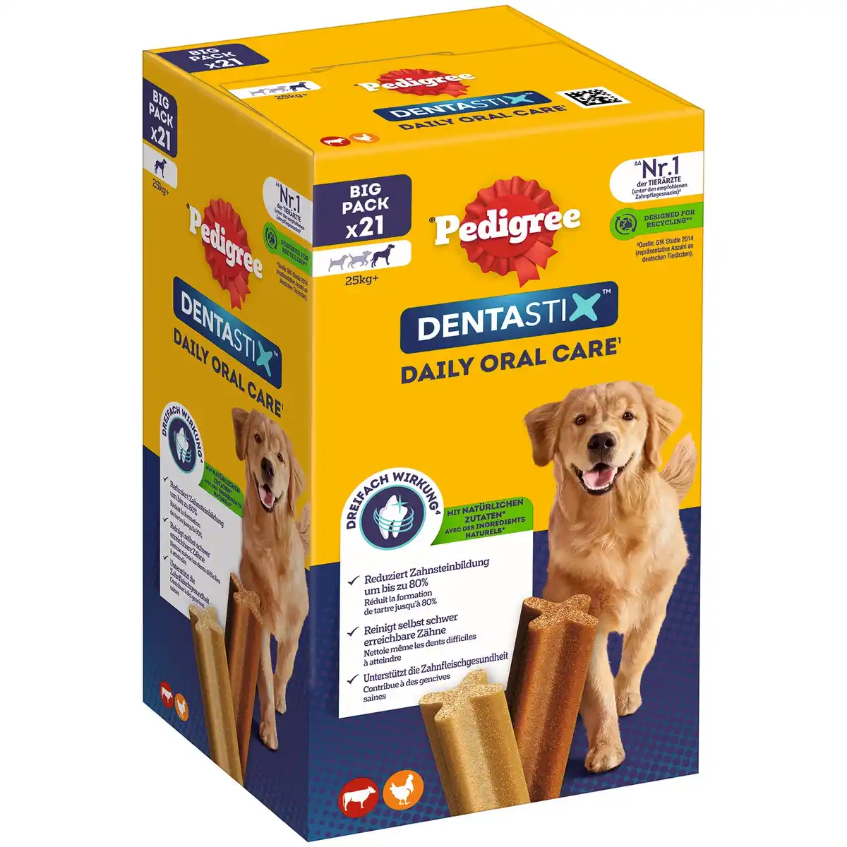 Bild 1 von PEDIGREE Hundesnack »DENTASTIX Daily Oral Care Large«, Big Pack, 21 Stück