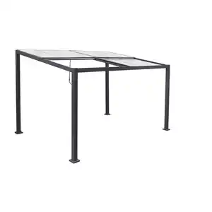 Mr. GARDENER Terrassenüberdachung, BxHxT: 400 x 220/260 x 300 cm, Aluminium, anthrazit